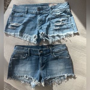Two pairs SIWY denim shorts